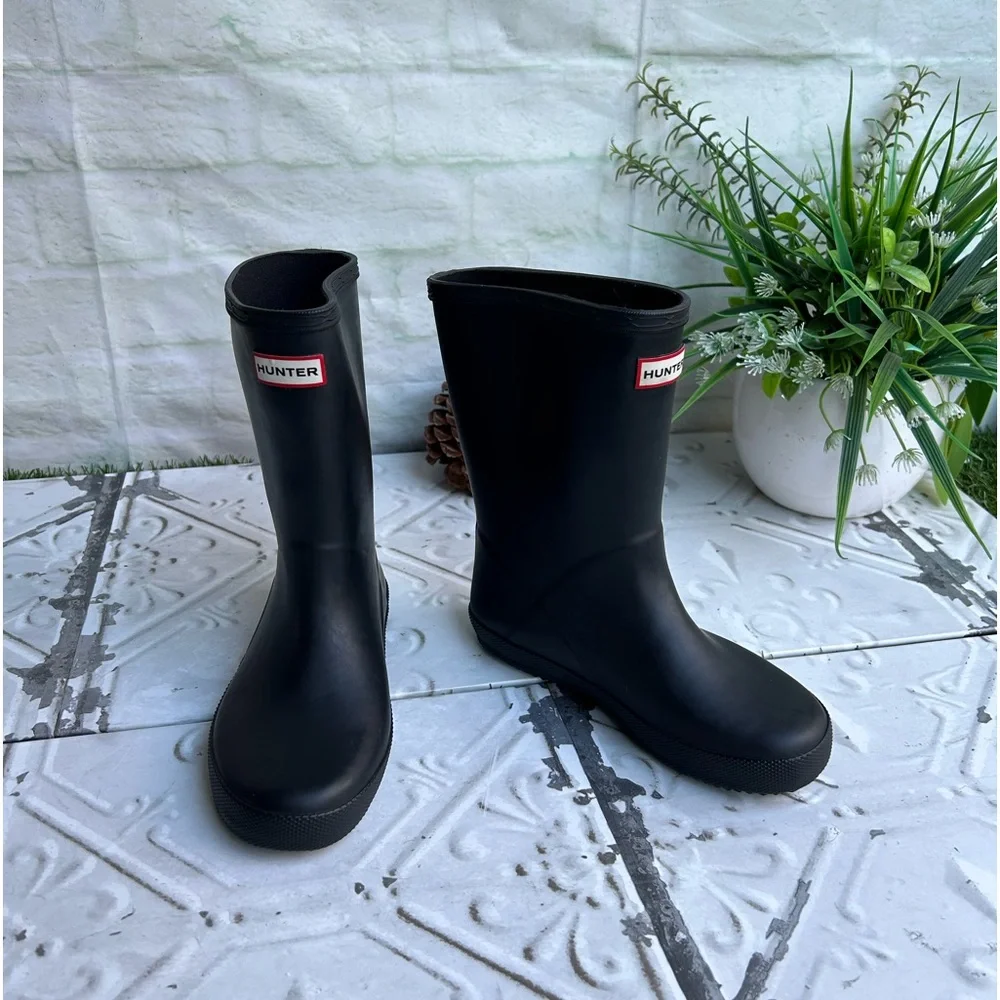 HUNTER Rain Boots black Toddler Size UK 12 US 13 unisex/NEW